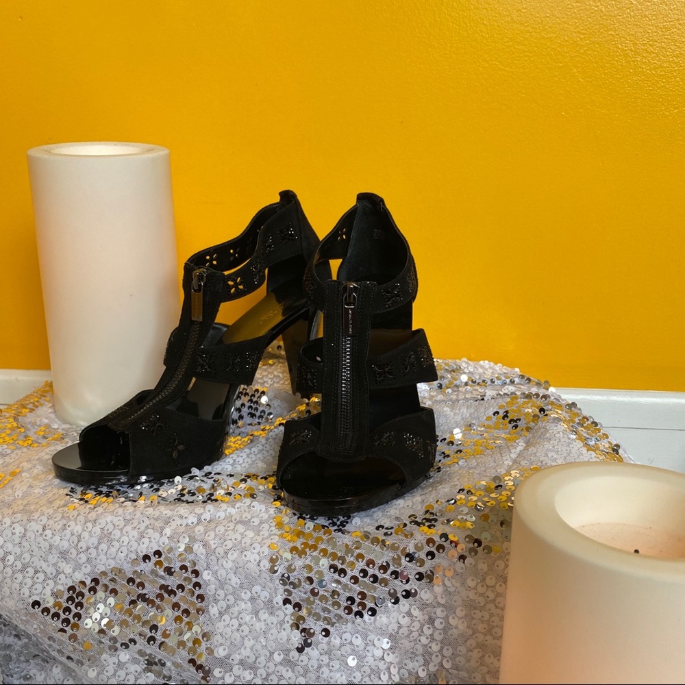 Black Suede Michael Kors Heels